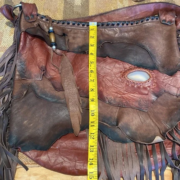 🎉  AMAZING BOHEMIAN LEATHER & STONE BAG‼️ - Picture 14 of 17